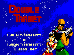 Double Target title screen for Sega Mark III